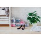 Короб для хранения обуви «Реноме», 32×19×10.5 см, прозрачный - Фото 3