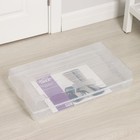 Короб для хранения обуви «Реноме», 61×34×13 см, прозрачный - Фото 8