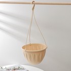 Кашпо для цветов подвесное «Алиция», 4.3 л, с поддоном, цвет белая глина - Фото 1