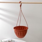 Кашпо для цветов подвесное «Алиция», 4.3 л, с поддоном, терракотовый - Фото 1