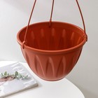 Кашпо для цветов подвесное «Алиция», 4.3 л, с поддоном, терракотовый - Фото 2