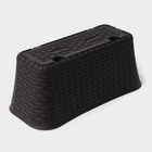 Ящик для цветов балконный «Ротанг», 7.5 л, 38.5×18×16 см, пластик, коричневый - Фото 8