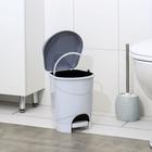 Контейнер для мусора, 7 л, с педалью, мраморный - Фото 5