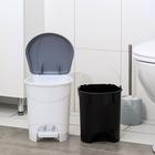 Контейнер для мусора, 7 л, с педалью, мраморный - Фото 3