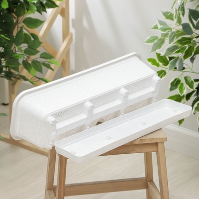 Балконный ящик для цветов, 9.5 л, 60×18.5×15 см, пластиковый, цвет мрамор