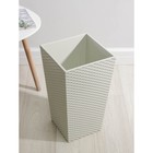 Кашпо для цветов со вставкой «Ротанг», 21 л (11.2 л), белое - Фото 2