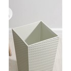 Кашпо для цветов со вставкой «Ротанг», 21 л (11.2 л), белое - Фото 3