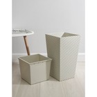 Кашпо для цветов со вставкой «Ротанг», 21 л (11.2 л), белое - Фото 4