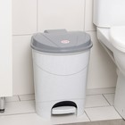 Контейнер для мусора, 19 л, с педалью, мраморный - Фото 1