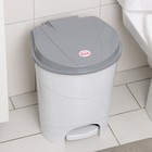 Контейнер для мусора, 19 л, с педалью, мраморный - Фото 2