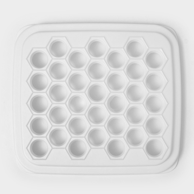 Пельменница IDEA, 35 ячеек, d=2.5 см, 25.5×28×2.9 см, пластик, белый