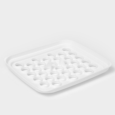 Пельменница IDEA, 35 ячеек, d=2.5 см, 25.5×28×2.9 см, пластик, белый