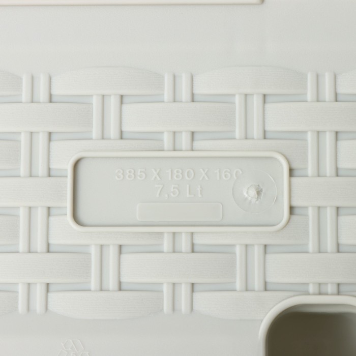 Ящик балконный «Ротанг», 38,5 см, цвет белый - фото 1911192674