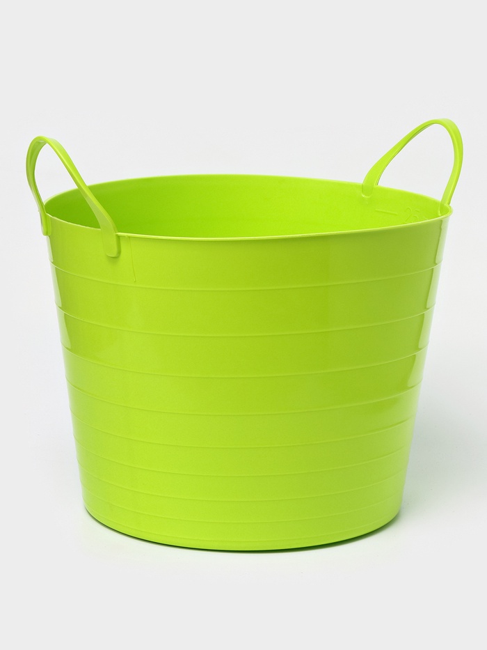 Корзина для белья мягкая, 27 л, d=37.5 см, h=30 см, ярко-зелёная