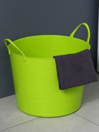 Корзина для белья мягкая, 27 л, d=37.5 см, h=30 см, ярко-зелёная - Фото 7