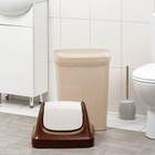 Контейнер для мусора «Свинг», 50 л, цвет бежевый мрамор - Фото 3