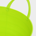 Корзина для белья мягкая, 17 л, 33×33×24,5 см, цвет ярко-зелёный - Фото 2