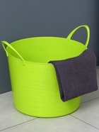 Корзина для белья мягкая, 17 л, d=33 см, h=24.5 см, ярко-зелёная - Фото 7