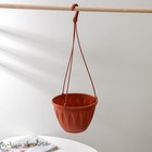 Кашпо для цветов подвесное «Алиция», 3 л, с поддоном, терракотовый - Фото 3