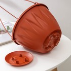 Кашпо для цветов подвесное «Алиция», 3 л, с поддоном, терракотовый - Фото 6