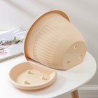 Кашпо для цветов с поддоном настенное «Ливия», 4.6 л, цвет белая глина - Фото 3