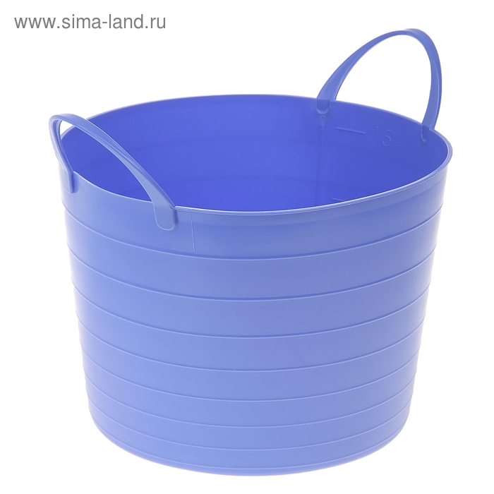 Корзина для белья мягкая, 17 л, 33×33×24,5 см, цвет сиреневый