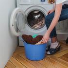 Корзина для белья мягкая, 17 л, 33×33×24,5 см, цвет сиреневый - Фото 2