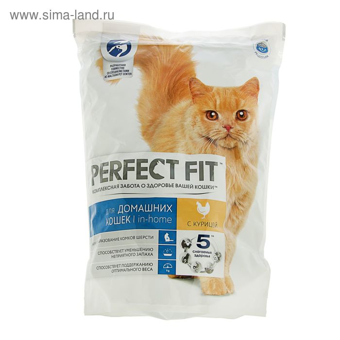 Сухой корм Perfect Fit для домашних кошек, курица, 1,2 кг - Фото 1