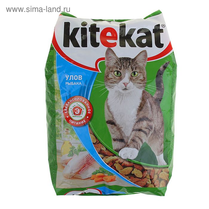 Сухой корм KiteKat "Улов рыбака" для кошек, 1,9 кг - Фото 1