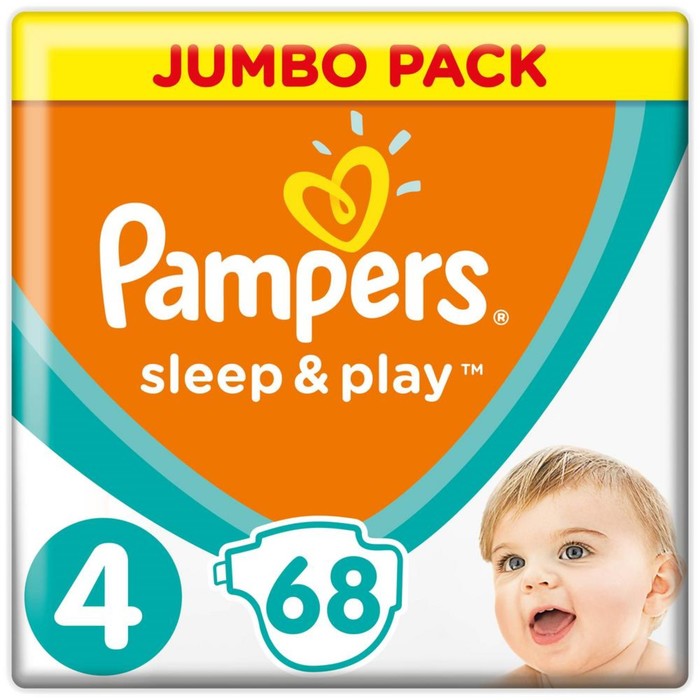 Подгузники Pampers Sleep & Play, размер 4, 68 шт. - Фото 1