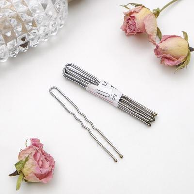 Шпильки для волос «Классика», набор 10 шт., 6 см, серебро