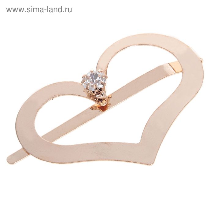 невидимка для волос "Биргит" сердце мал золото - Фото 1