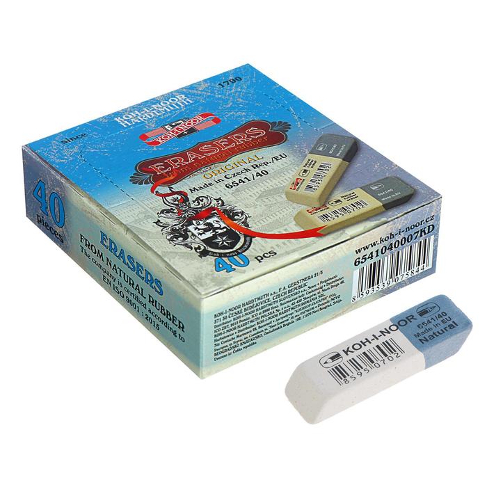 Ластик Koh-I-Noor каучук Sanpearl 6541/40, бело-синий - Фото 1