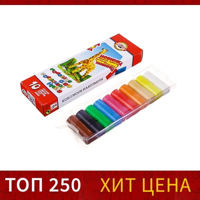 Пластилин Koh-I-Noor «Детский», 10 цветов, 200 г