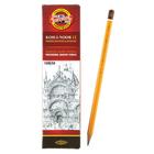 Карандаш чернографитный 2.5 мм, Koh-I-Noor 1500 6B, профессиональный, L=175 мм - Фото 2