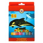 Карандаши цветные 36 цветов Koh-I-Noor 3555, «Животные», европодвес - Фото 1