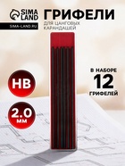 Грифели для цанговых карандашей Koh-I-Noor 4190, 12 штук, узел 2.0 мм, HB, в футляре - Фото 1