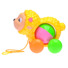 Каталка «Барашек с шариком» на верёвочке, цвета МИКС - Фото 3