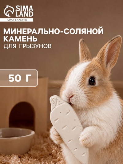 Минерально-соляной камень SEVEN SEEDS для всех видов грызунов, 50 г