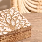 Шкатулка «Цветущее дерево», 14×14×6 см, дерево - Фото 3