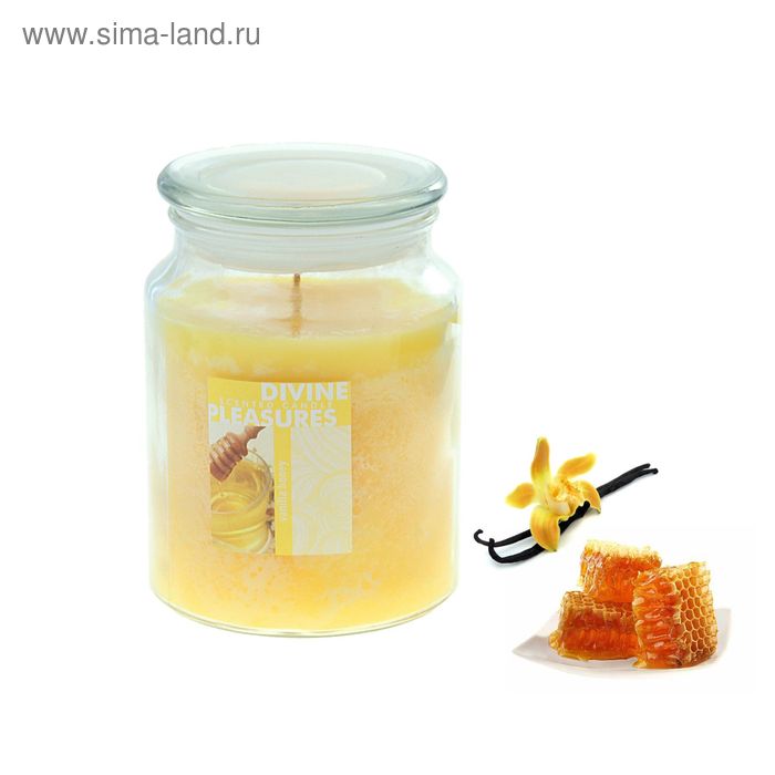 Свеча в банке 14х9 см Vanilla honey 500 мл - Фото 1