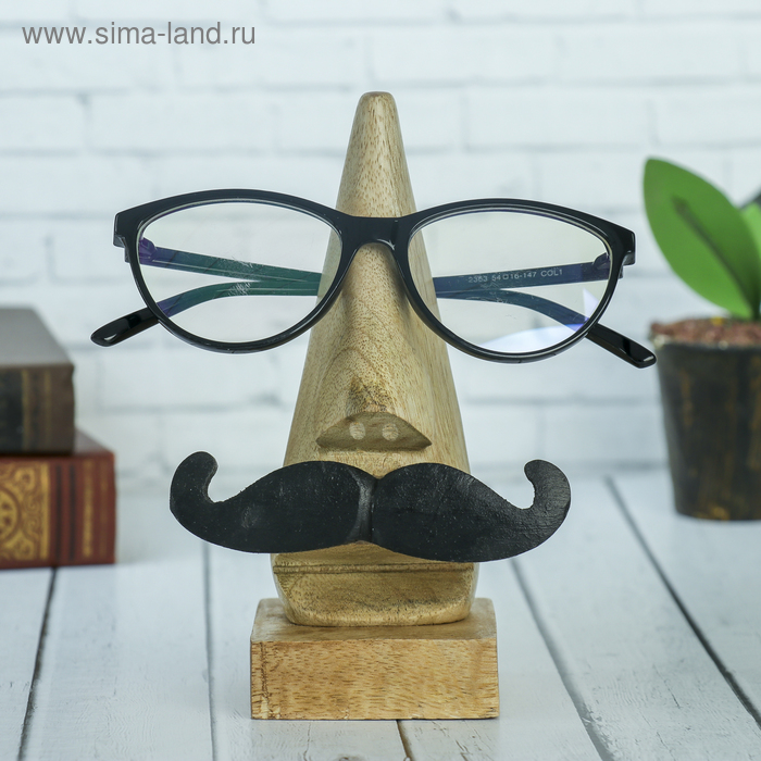 Подставка под очки «Усы» дерево 10×7×15 см