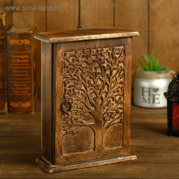 Ключница «Цветущее дерево», 28×21×8.5 см, дерево - Фото 1