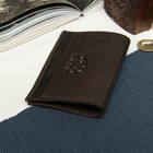 Обложка для паспорта, тиснение, коричневая - фото 46011344