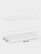 Сушилка для посуды с поддоном для шкафа 50 см, 46.5×25.6 см, белая - Фото 2