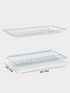 Сушилка для посуды с поддоном для шкафа 50 см, 46.5×25.6 см, цинк, серебристая - Фото 2