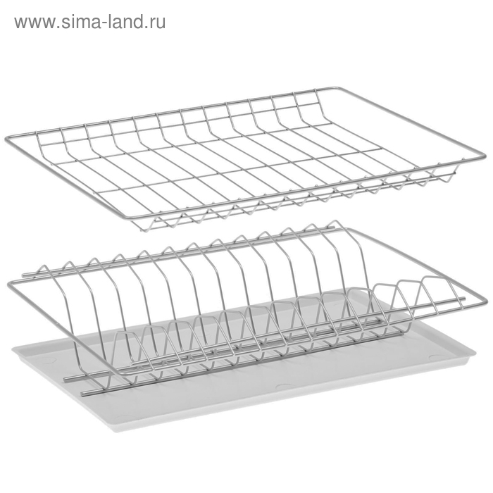 Сушилка для посуды с поддоном для шкафа 40 см, 36.5×25.6 см, хром - Фото 1