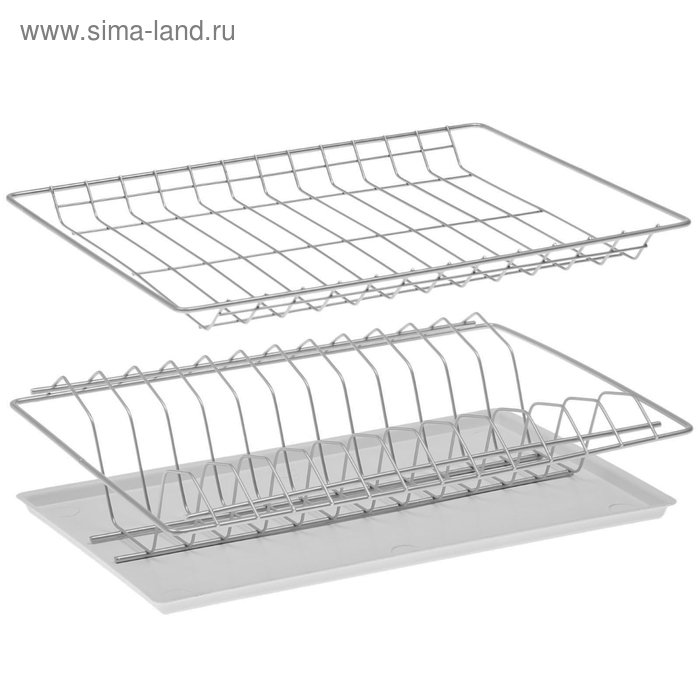 Комплект посудосушителей с поддоном для шкафа 40 см, 36,5×25,6 см, цвет хром - Фото 1