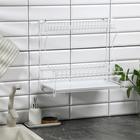 Сушилка для посуды с поддоном 2-х ярусная, настольно-настенная, 39.5×25×38 см, белый - Фото 4