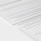 Сушилка для посуды с поддоном для шкафа 60 см, 56.5×25.6 см, белая - Фото 8